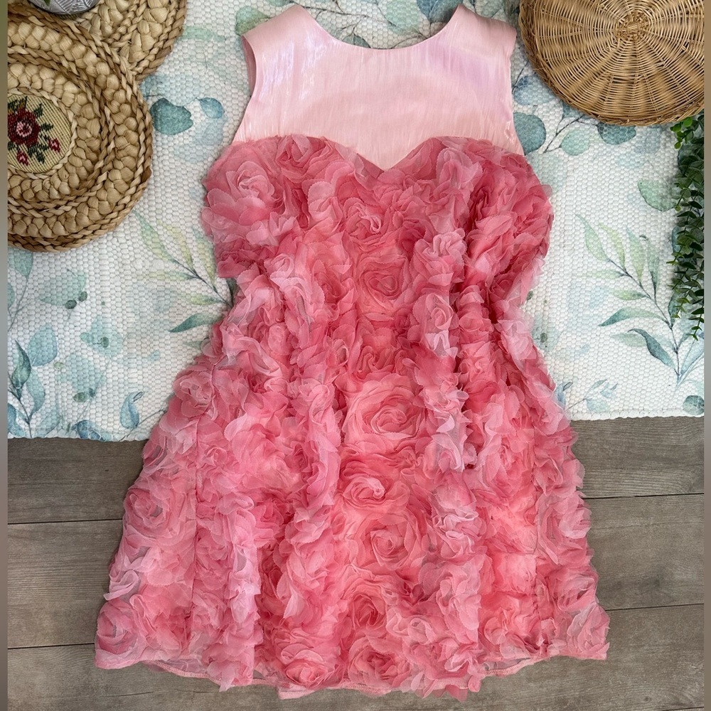 New Boutique Sample Handmade Tulle Rosette Women’s Baby Doll Dress Size Small - Picture 6 of 16